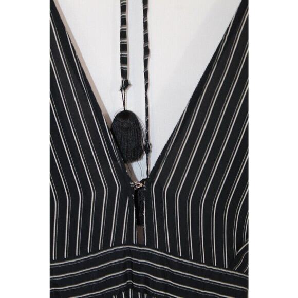 FAITHFULL THE BRAND Sz 2 US Cedric Jumpsuit San Cristobal Stripe Black White NWT - Picture 5 of 11